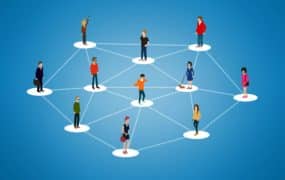 The social network - People networking and creating bonds, contacts