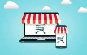 Online Shopping - Shopping Cart on Screen